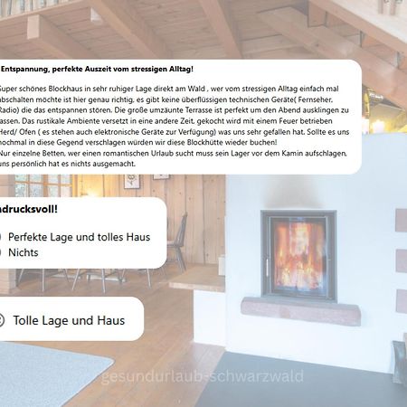 Schwarzwald Blockhaus - Sauna - Kamin - Mit Bettwaesche Und Handtuecher Schenkenzell Exterior foto